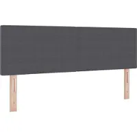 vidaXL LED Hoofdbord met hoofdeinde Donkergrijs 144 cm Corduroy stof