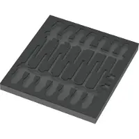 Wera 9811 Schuimrubberen inzetstuk voor VDE schroevendraaiers Set 1, zonder gereedschap, 344 x 30 x 392 mm - 05137311001