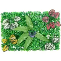 vidaXL Hek met kunstplanten24 st 40x60 cm groen
