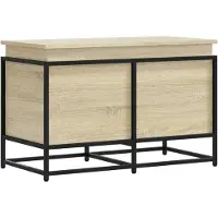 vidaXL Opbergbox met deksel 80x40x51,5 cm bewerkt hout sonoma eiken