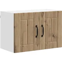 vidaXL Wandkast LUCCA Artisanaal eiken 60 x 31 x 40 cm Bewerkt hout