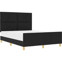 vidaXL Bedframe met hoofdeinde Zwart 160 x 200 cm Stof