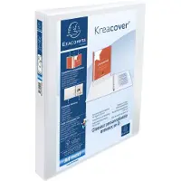 Exacompta 10x Kreacover Ringband in PP met 2 D-ringen van 30mm - A4 maxi - Wit - 51822E