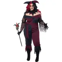Vegaoo - Psychopaat joker vermomming grote maat vrouw