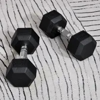 MODFU - Set Hexagonale Halters - 2 Stuks 10 Kg - Metaal - Zwart - Antiroldesign - Gekartelde Handgreep