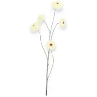 DK Design Daan Kromhout - Kunstbloem - Zinnia -Wit - 106cm - Silk look