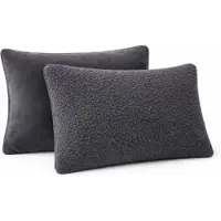 Beau Maison Sherpa Comfort Kussenslopen – Velvet & Sherpa – 2× 60×70 cm - Grey