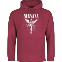 Nirvana Trui met capuchon - In utero - S tot XXL - voor Mannen - donkerrood - Maat L