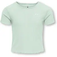 ONLY KIDS GIRL T-shirt lichtgroen met textuur Meisjes Polyester Ronde hals - maat 134/140