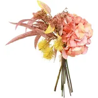 Viana Kunstbloemenboeket Hortensia Roos Eucalyptus Decoratief boeket L33cm
