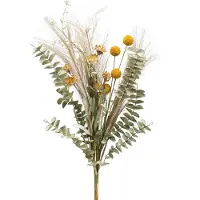 Viana Kunstbloemen Craspedia decoratieve bos Eucalyptus Vedergras 55cm