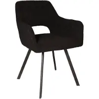 Lizzely Garden & Living Eetkamerstoel Joeri zwart teddy eetstoel design zetel