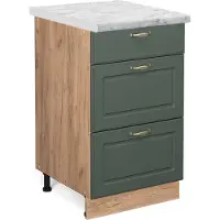 Vicco Fame-Line Keukenonderkast – 50 cm, WB Marmer Groen-Goud Landhuis