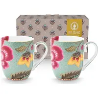 Pip studio Mok Home Mug Small Blooming Tales Fantasy Blue (Set van 2)