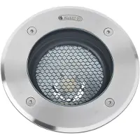 Faro Grondspot inbouwlamp Geiser GU10 zeewaterbestendig, alu / grijs / zink, Roestvrij staal, Modern, Grondspots