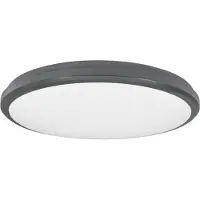 Lyora Ronde plafondlamp Tommy Ø 32cm grijs