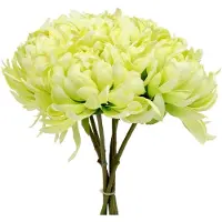 Viana Boeket chrysanten kunstcrème, geel 28cm 6st