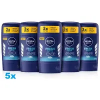 Nivea MEN Fresh Active Deodorant Stick 5 x 50 ml – 48H Bescherming – Anti-Transpirant – Voordeelverpakking 5 Stuks