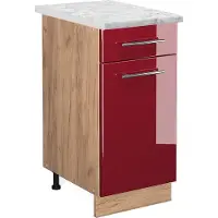 Vicco Fame-Line Keukenonderkast – 40 cm, WB Marmer Bordeauxrode hoogglans