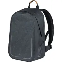 Basil Rugzak Urban Dry Charcoal, met Hook-On haken systeem, 18 liter
