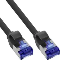 InLine SFTP CAT6a slimline flexibele netwerkkabel | TPE LSZH | zwart | 7 meter