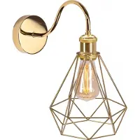 Toolight Gouden wandlamp - elegant design - 20 x 20 cm - E27 fitting - veelzijdige sfeerverlichting
