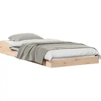 vidaXL Bedframe Naturel 100 x 210 cm Massief grenenhout