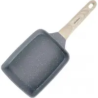 Klausberg 7814 - Rechthoekige Pan met houten handvat - Grijs - Anti-aanbakpan