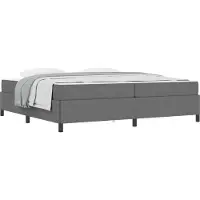 vidaXL Bedframe met matras Lichtgrijs 200 x 200 cm Stof