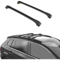 TURTLE Dakdrager voor QASHQAI +2 (J10) 2008-2013 Open Dakrailing-Aluminium-Wingbar-Zwart-Merk