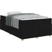 vidaXL Bedframe met matras Zwart 120 x 190 cm Stof