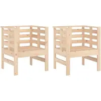 vidaXL Tuinstoelen 2 st 61,5x53x71 cm massief grenenhout