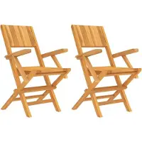 vidaXL Tuinstoelen inklapbaar 2 st 55x61x90 cm massief teakhout