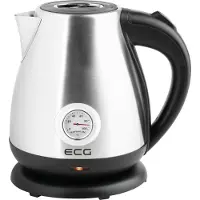 Ecg RK 1705 Metallico | waterkoker | inhoud 1,7 liter | vermogen 1850–2200 W | roestvrijstalen afwerking | temperatuurindicator