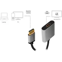 Logilink CDA0108, adapterkabel van DisplayPort naar HDMI, 0,15 meter