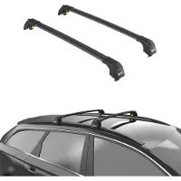 TURTLE Dakdrager voor Skoda ENYAQ iV 2020-onwards Gesloten Dakrailing-Aluminium-Wingbar-Zwart-Merk