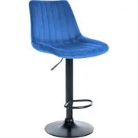 CLP Toni Barkruk - Met rugleuning - Verstelbaar - Velvet - Fluweel - chroom/creme