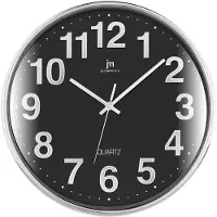 Lowell Justaminute 00816 Kwartsklok Cirkel Zwart, Chroom