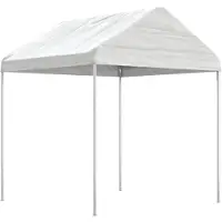 vidaXL Prieel met dak 8,92x2,28x2,69 m polyetheen wit