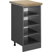 Vicco Keukenrek R-Line Antraciet 40 cm , WB Eik, Model 46252