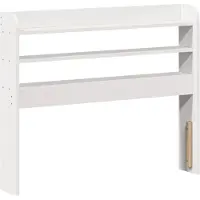 vidaXL Hoofdbord met schappen 100 cm massief grenenhout wit