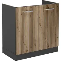 Vicco R-Line Wastafelkast – 80 cm zonder werkblad Artisanaal eiken