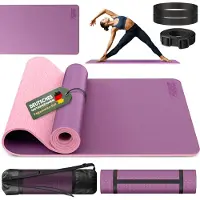 RE:SPORT Yogamat, lila-pink, 183 x 61 x 0,6 cm, fitnessmat, gymmat, gymnastiekmat, logo