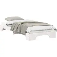 vidaXL Bedframe Wit 100 x 220 cm Massief grenenhout