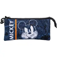 Cerdá - Disney - Mickey Mouse - Blauw-Triple HS Roletui - Potloden etui - Pennenetui - Donkerblauw