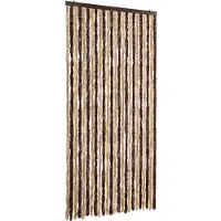 vidaXL Vliegengordijn 100x200 cm chenille beige en lichtbruin