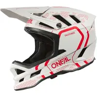 O'Neal Blade Polyacrylite Strike Mat Witte Rode Downhill Fietshelm Maat L
