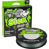 Berkley Sick Braid – Viskabel, 8-strengs gevlochten, super glad, 8-voudig multifilament