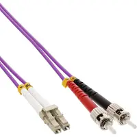 InLine - Cordon de raccordement - LC multi-mode (M) pour ST multi-mode (M) - 20 m - fibre optique - duplex - 50 / 125 microns - OM4 - sans halogène - violet