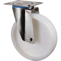 BS Rollen Zwenkwiel | wiel-d. 125 mm draagvermogen 130 kg | kunststof | plaat L95xB80 mm | 1 stuk - H100.A90.125 H100.A90.125